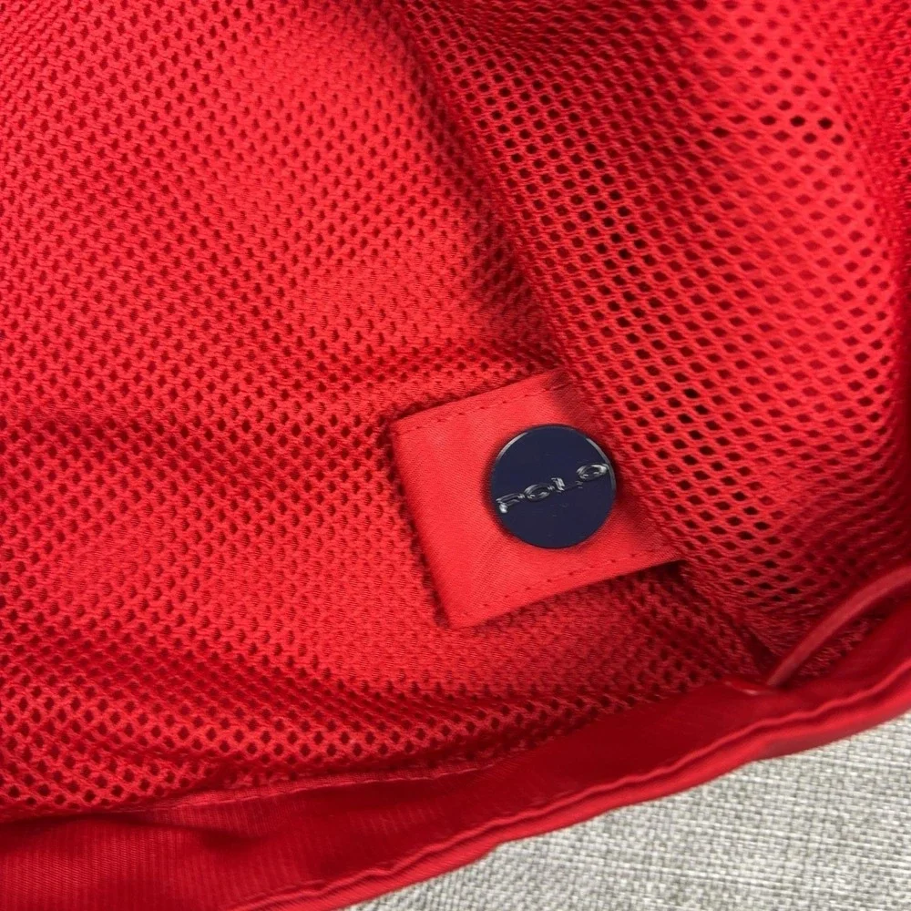 Vintage Polo Ralph Lauren Big Pony Vest Mens Large Red Golf Windbreaker Full Zip